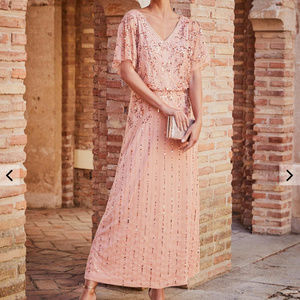 joanna hope beaded tiered boho dress